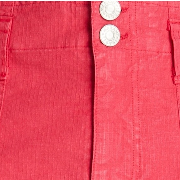 Isabel Marant Deversonbb High Waist Linen Blend Shorts NWT Raspberry - Picture 8 of 13